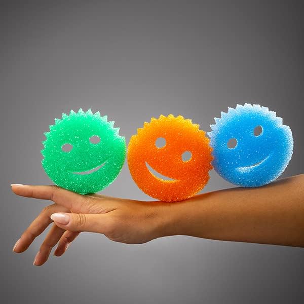 Scrub Daddy Colors Sponge Set, FlexTexture, 3ct Pack of 2 | Temperature Responsive | Deep Cleaning | Dishwasher Safe | Multi-use - Image 10
