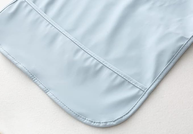 Waterproof Baby Bibs,Infant Toddler Extra Cover Feeding Bib With Food Catcher,Easy Clean & Washable