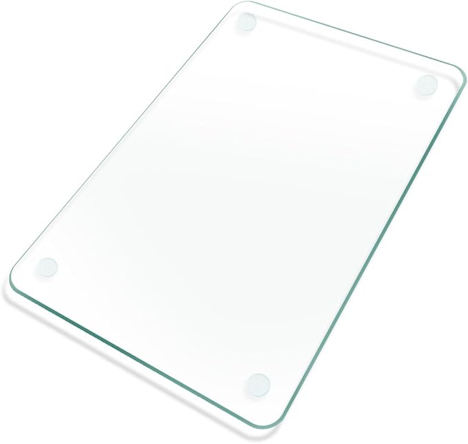 Tempered Glass Cutting Board, 16x20" Glass Cutting Board for Kitchen Counter,Large Size Clear Glass,with Non-Slip Feet, Scratch Resistant,Heat Resistant