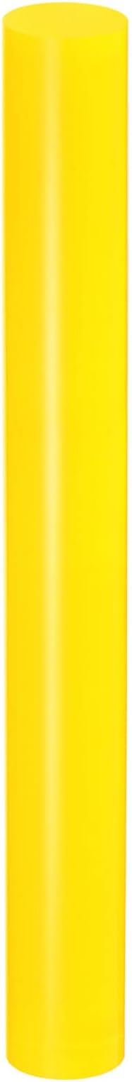 HARFINGTON Acrylic Clay Roller 9 Inch x 1 Inch Solid Non-Stick Plastic Round Tube Roller Polymer Clay Rod Fondant Rolling Pin for Shaping, Sculpting, Modeling DIY Crafts, Yellow