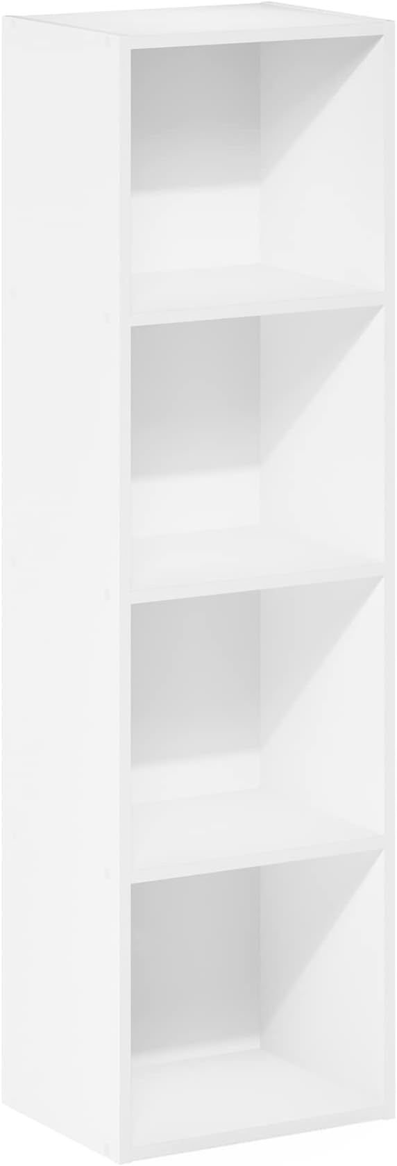 Furinno PASIR Book Shelf, 4-Tier Modern Bookshelf, Open Shelves Bookcase 9 x 12 x 42, Easy Assembly, for Living Room, Bedroom, Home Office, White - Image 7