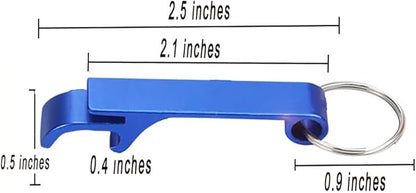 200 Pcs Bottle opener Keychain Bulk,Soda Beverage Beer Bottle Opener Keychain,Bottle Openers Aluminum Beer Bottle Opener Claw Beverage Keychain Ring for Kitchen,Wedding, Bar,Party(blue) - Image 2