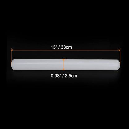 HARFINGTON 13 Inch x 0.98 Inch PP Plastic Non-Stick Fondant Rolling Pin - Dough Roller for Cookie, Pastry, Pizza, Clay - Kitchen Decorating Tools