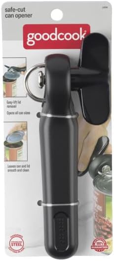 Good Cook Can Opener, Safe Cut Manual Can Opener, no Sharp Can Edges, Black - Image 7