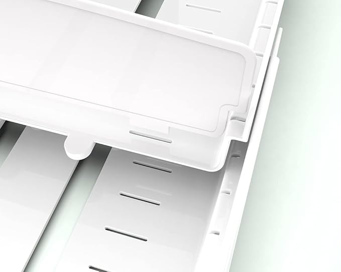 EVERIE Expandable Food Container Lid Organizer for Cabinet, Fits 12-Inch Deep or Deeper Cabinets , Adjustable 13.4" to 20.5", 10 Adjustable Dividers for lids , Drawer, Pantry and Kitchen Storage - Image 4