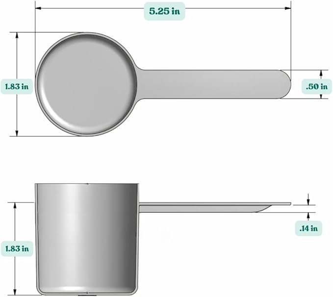 67 mL (67 CC | 2.27 Oz.) Long Handle Plastic Measuring Scoop for Coffee, Protein Powder, Pet Food, Spices, Grains, Dry Goods – Food-Grade BPA-Free (Pack of 10) - Image 2