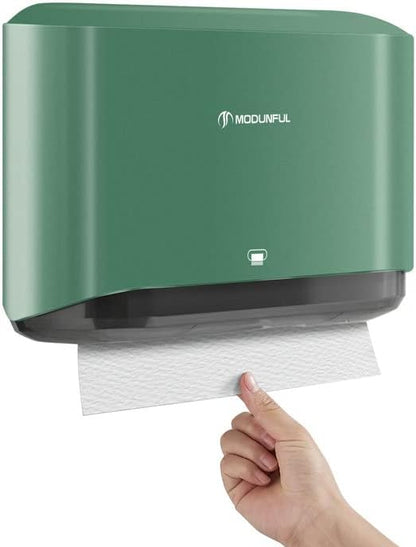 Paper Towel Holder Wall Mount: Commercial Paper Towel Dispenser for Multifold/Trifold/c Fold Hand Paper Towel, Adhesive Paper Towel Holder No-Hole Installation 200 Sheets by modunfulbathroom