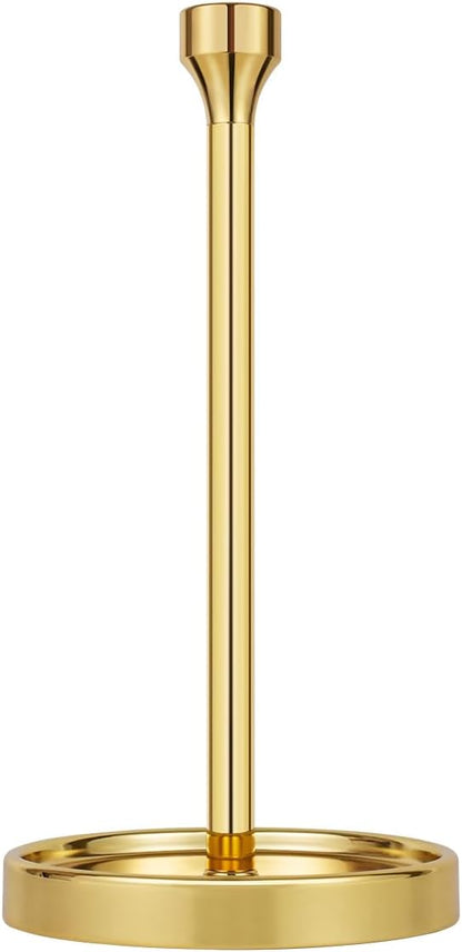 Ivilon Countertop Paper Towel Holder - Modern Bell End Minimalist Design - Color Gold Polished by Ivilon