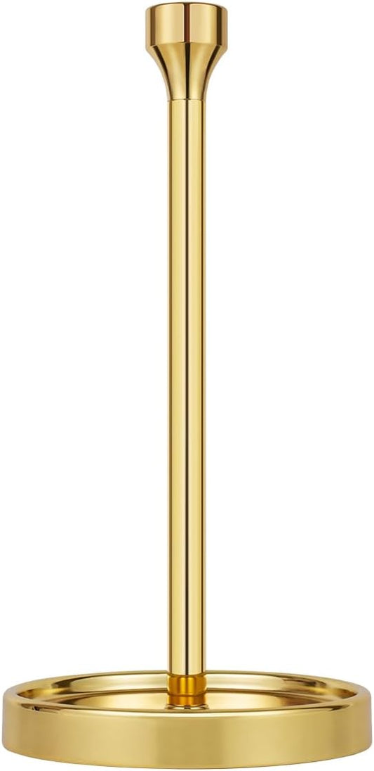 Ivilon Countertop Paper Towel Holder - Modern Bell End Minimalist Design - Color Gold Polished by Ivilon