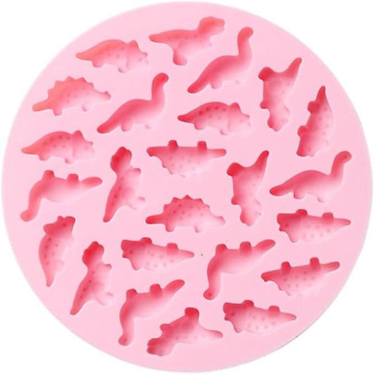 Cute Ice Cube Trays Silicone Chocolate Mold Wax Melt Molds Easy Release Ice Trays Non-Stick Chocolate Soap Pudding Jello Ice Cube Tray (Dino A)