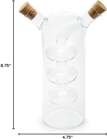 Fox Run 7053 Run Bubble Design Oil and Vinegar Bottle, Bubbles, Clear