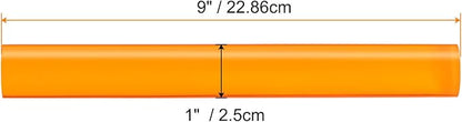 HARFINGTON Acrylic Clay Roller 9 Inch x 1 Inch Solid Non-Stick Plastic Round Tube Roller Polymer Clay Rod Fondant Rolling Pin for Shaping, Sculpting, Modeling DIY Crafts, Orange