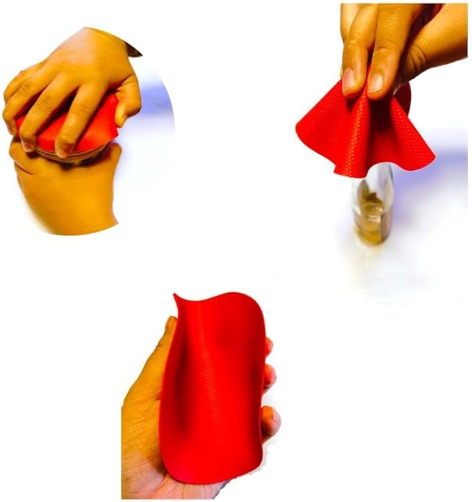 4pcs Rubber Jar Opener Bottle Gripper Non Slip Pad Multi-function Can Opener for Seniors with Arthritis Weak Hands (Circle Three) - Image 3
