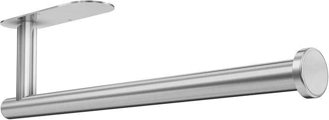 DEKAVA Paper Towel Holder Under Cabinet for Kitchen, Adhesive Paper Towel Holder Wall Mount, SUS304 Stainless Steel 13 inch(1,Silver) by DEKAVA