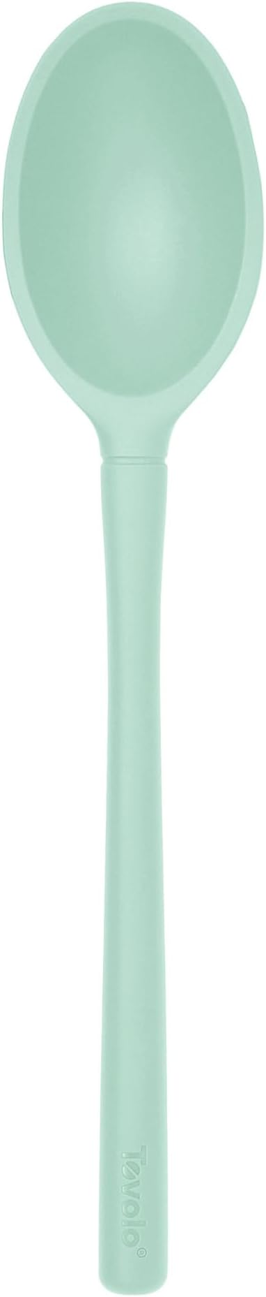 Tovolo Flex Core Silicone Deep Spoon for Cooking Mixing Baking Serving, Dishwasher Safe BPA Free All Silicone Kitchen Mini Spoon Heat Resistant Nonstick Safe Serving Spoon, Aqua Seafoam Green