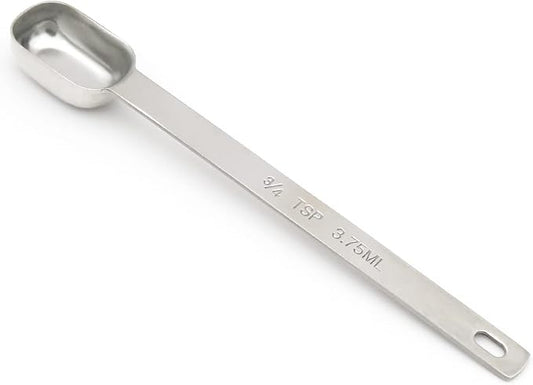 1PCS 3/4tsp (1/4tbsp, 3.75ml) Single Measuring Spoon, Stainless Steel Long Handle Individual Teaspoons Only by BERYLER