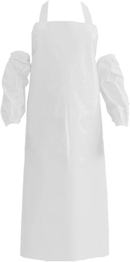 ELEBOX Waterproof Oil Proof Bib Apron Utility Apron Chemical Resistant Apron with Sleeve Work Apron Ultra Lightweight - Image 5