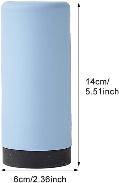 Silicone Dishwashing Soap Dispenser, Dish Soap Squeeze Bottle Silicone Divided Bottle for Kitchen and Bathroom(Color:Blue)