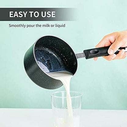 Nonstick Saucepan Set with Lid, Non Stick 1Qt & 2Qt Sauce Pan Set with Glass Lid Small Pot for Home Kitchen - Image 5