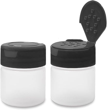 ljdeals 1 oz Plastic Spice Jars with Black Flip & Sift Caps – 12 Pack Empty Spice Bottles for Herbs, Seasonings, Powders, Camping, Travel, Kitchen, Restaurant Use – BPA-Free, Recyclable, Made in USA - Image 3