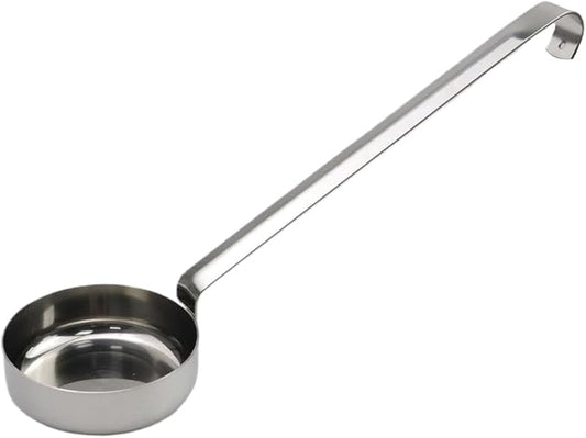 10.55" Stainless steel 201 Pizza Sauce spoon Kitchen Ladles with Hooks and Long Handles for Stirring,Portioning and Serving Soups
