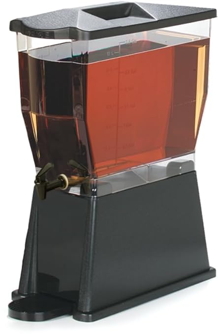 Carlisle FoodService Products Trimline Rectangular Beverage Dispenser Drink Dispenser with Spigot for Catering, Buffets, Restaurants, Polycarbonate (Pc), 3.5 Gallons, Black - Image 3