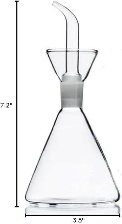 ELETON Conical 8 oz Glass Oil Dispenser – No Drip Olive Oil Cruet with Leak-Proof Spout, Easy-Fill Wide Mouth, Borosilicate Bottle for Kitchen & BBQ - Image 10