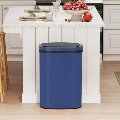 13 Gallon Automatic Trash Can with Lid, Touch Free Stainless Steel Kitchen Trash Can Touchless Garbage Can 50L High Capacity Electronic Sensor Trash Bin Waste Bin for Room Kitchen Office (Deep Blue) - Image 8