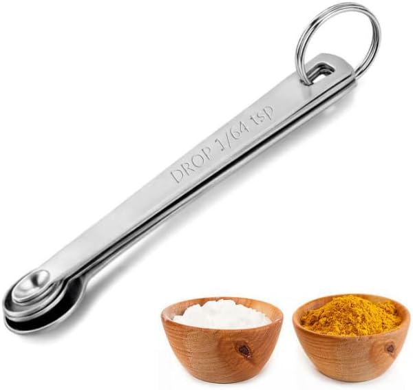 LIUSM Mini Measuring Spoons Set,Stainless Steel Measuring Spoons Set (Set of 5) - Image 5
