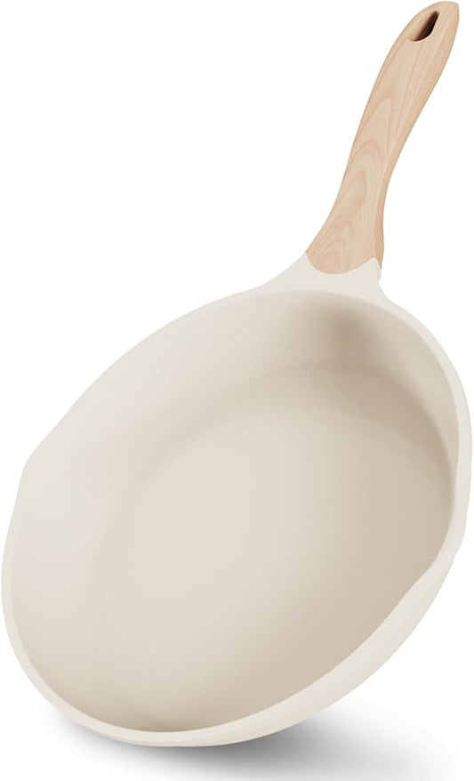 JEETEE 11 Inch Nonstick Frying Pan, Stone Coating Cookware, Nonstick Omelette Pan with Heat-Resistant Handle, Induction Skillet for Eggs by JEETEE