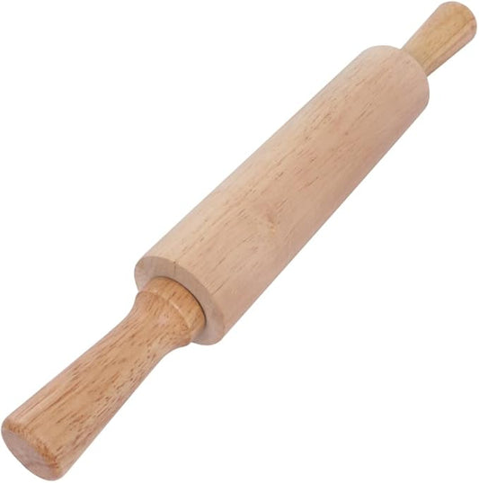 PRETYZOOM Wooden Rolling Pin 10.82In Dough Pastry Roller for Fondant Cake Noodle Baking Kitchen Supplies Small Size for Home and Professional Use