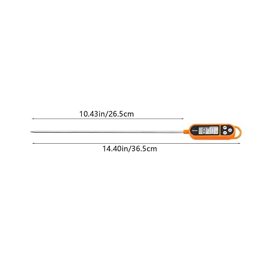 1/3pcs Candy Thermometer Digital Instant Read for Meat Kitchen Cooking Food Oil Deep Fry BBQ Grill Smoker (1, 14.4in) - Image 2