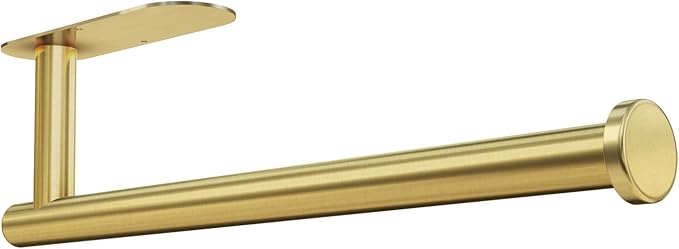 DEKAVA Paper Towel Holder Under Cabinet for Kitchen, Adhesive Paper Towel Holder Wall Mount, SUS304 Stainless Steel 13 inch(1,Gold) by DEKAVA