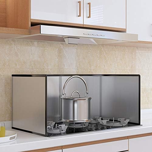4 Sided Stainless Steel Oil Splatter Guard, Grease Splatter Screen, Stove Splash Guard, Foldable Oil Proof Baffle Fry Wall Splash Guards (31.5"Dx15.8"Wx11.8"H) - Image 5