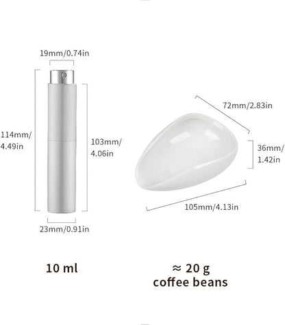 watchget Coffee Bean Dosing Cup & Static Reduction Spray Bottle Kit for Espresso Bar, Ceramic Single Dose Tray for Brewing/Tea, Barista Accessories Set, White - Image 2