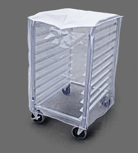 New Star Foodservice 36541 Plastic 10-Tier Commercial Kitchen Bun Pan Rack Cover, 28-Inch by 23-Inch by 33-Inch, Set of 2, Clear by NewStarFoodservice