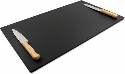 Thirteen Chefs 30x18 Extra Large Cutting Board for Fish, Meat, BBQ - 1/2 Inch Thick Black Plastic, Commercial Grade HDPP Poly with NSF Stamp, 10 pounds by ThirteenChefs