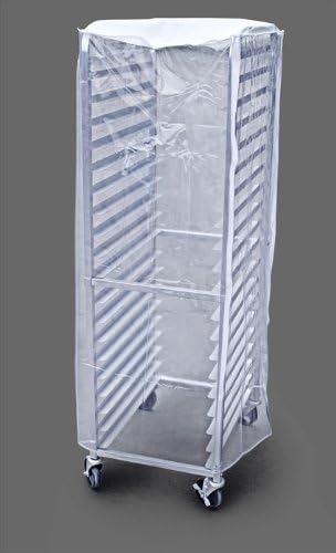 New Star Foodservice 36572 Plastic 20-Tier Commercial Kitchen Bun Pan Rack Cover, 28-Inch by 23-Inch by 61-Inch, Set of 2, Clear by NewStarFoodservice