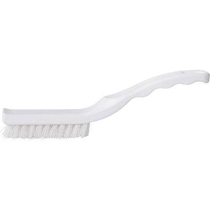 SPARTA Detail Brush Grout Brush, Crevice Brush with Hanging Hole for Bathroom, Kitchens, Countertop, Plastic, 9 Inches, White, (Pack of 6)