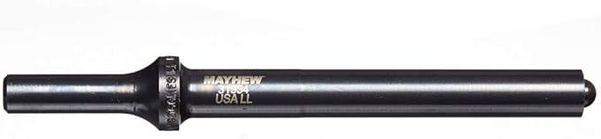 Mayhew Tools 31954HT Pneumatic Roll Pin Punch, 1/2" x 6" Hang Tag, Black Oxide Finish