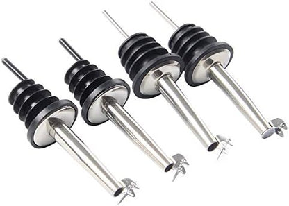 6 Pack Oil Pourers With Flip Top, Olive Oil Dispenser, Liquor Bottle Pourer Spouts, Speed Pour for 3/4" Bottle Mouth