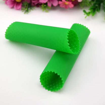2 Set Silicone Garlic Peeler Easy Roller Tube Useful Garlic Odorfree Kitchen Tool (Black,Green) - Image 3