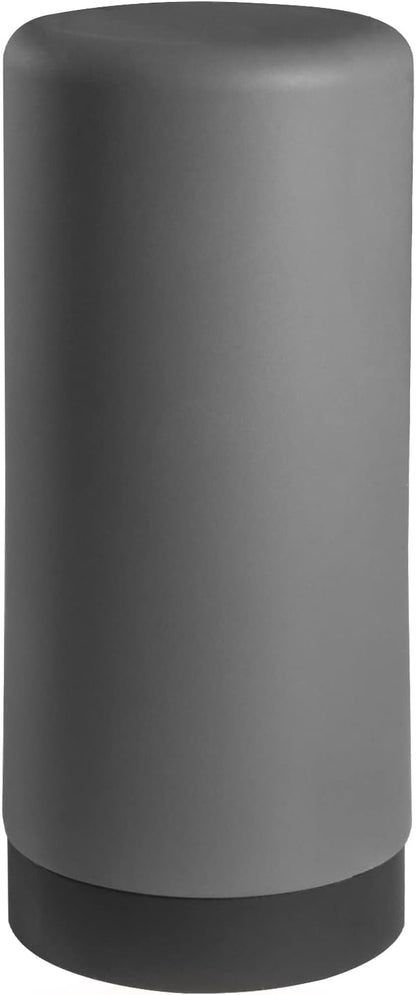 ElmRidge Dish Soap Silicone Dispenser for Kitchen Sink,Squeeze Washing Up Liquid and Hand Soap,Round refillable Silicone Bottles,Easy to Fill and to use, 8.5 oz,Black 2.4 x 2.4 x 5.5 inches (Gray) - Image 2