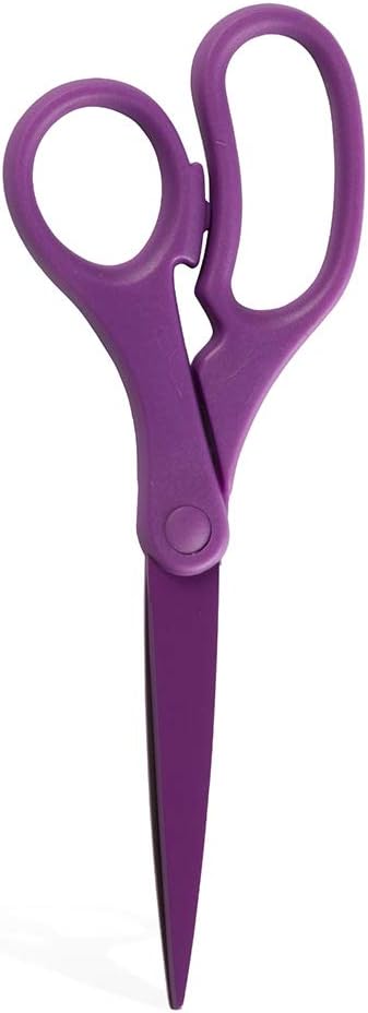 JAM PAPER Multi-Purpose Precision Scissors - 8 Inch - Purple - Ergonomic Handle & Stainless Steel Blades - Sold Individually by JAMPaper