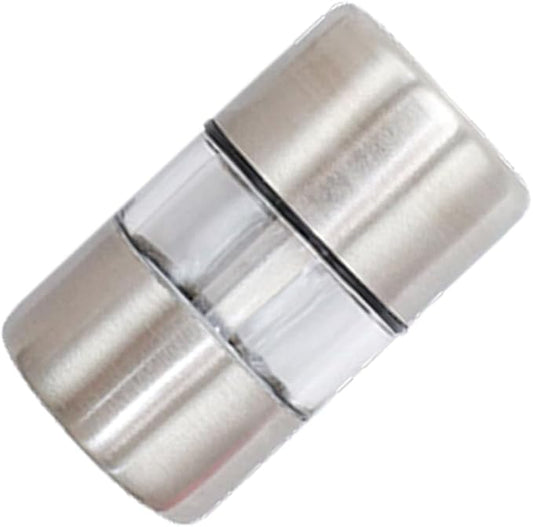 FGDTREE Portable Stainless Steel Salt and Pepper Grinder Mini Grinding Mechanism Kitchen Tool Seasoning Grinder for Cooking Use，Mini Salt and Pepper Grinder Set, Small, White
