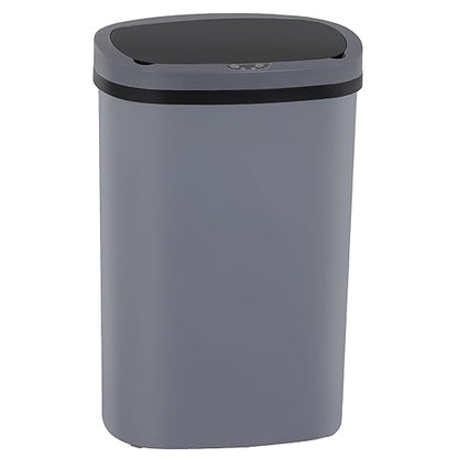 PayLessHere | 13 Gallon Plastic Trash Can | Gray | Automatic Touchless Lid with Motion Sensor | Kitchen Garbage Can with Waterproof Design | for Home, Office, Bathroom | Pack of 1 by PayLessHere