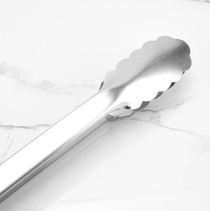 BBQ Tongs for Grilling, 17" Long Kitchen Cooking Stainless Steel Heavy Duty Locking Grill Tongs with Soft Grip Silicone Handle - Image 8