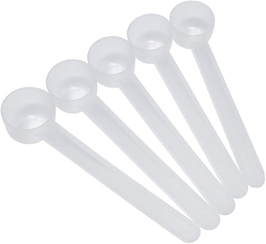 2 Teaspoon (2/3 Tablespoon | 10 mL) Long Handle Rounded Scoop for Coffee, Protein Powder, Pet Food, Spices, Grains, Dry Goods – Food-Grade BPA-Free (Pack of 5) by Supplement+and+Supply