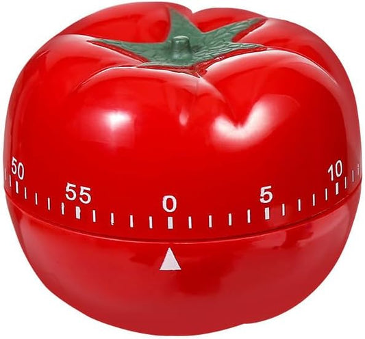 Cute Tomato Shape Kitchen Cooking Timer Kitchen 360 Degree Rotating Craft Mechanical Wind Up 60 Minutes Timer