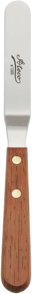 Ateco 1385 Offset Spatula with 4.5-Inch Stainless Steel Blade, Wood Handle, 4.5 Inch, natural - Image 2